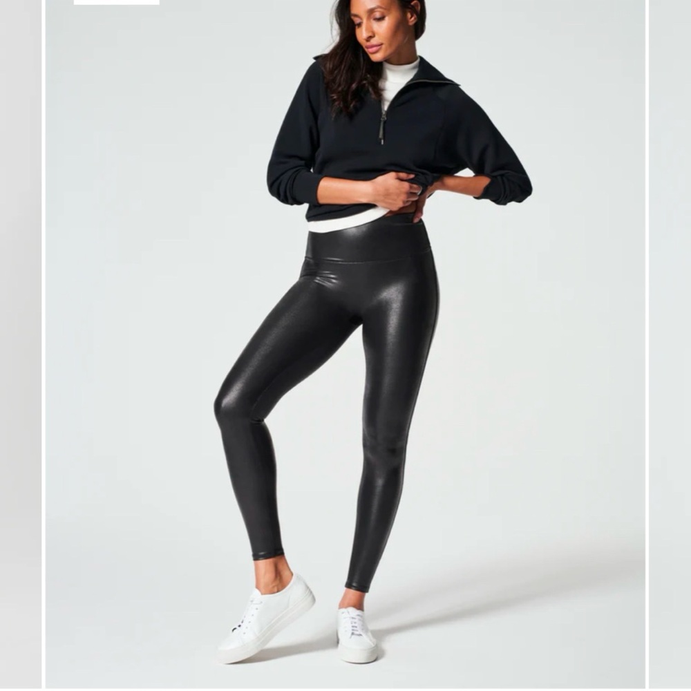 EUC Spanx Faux Leather Leggings